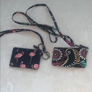 Two Vera Bradley keychain and wallet
